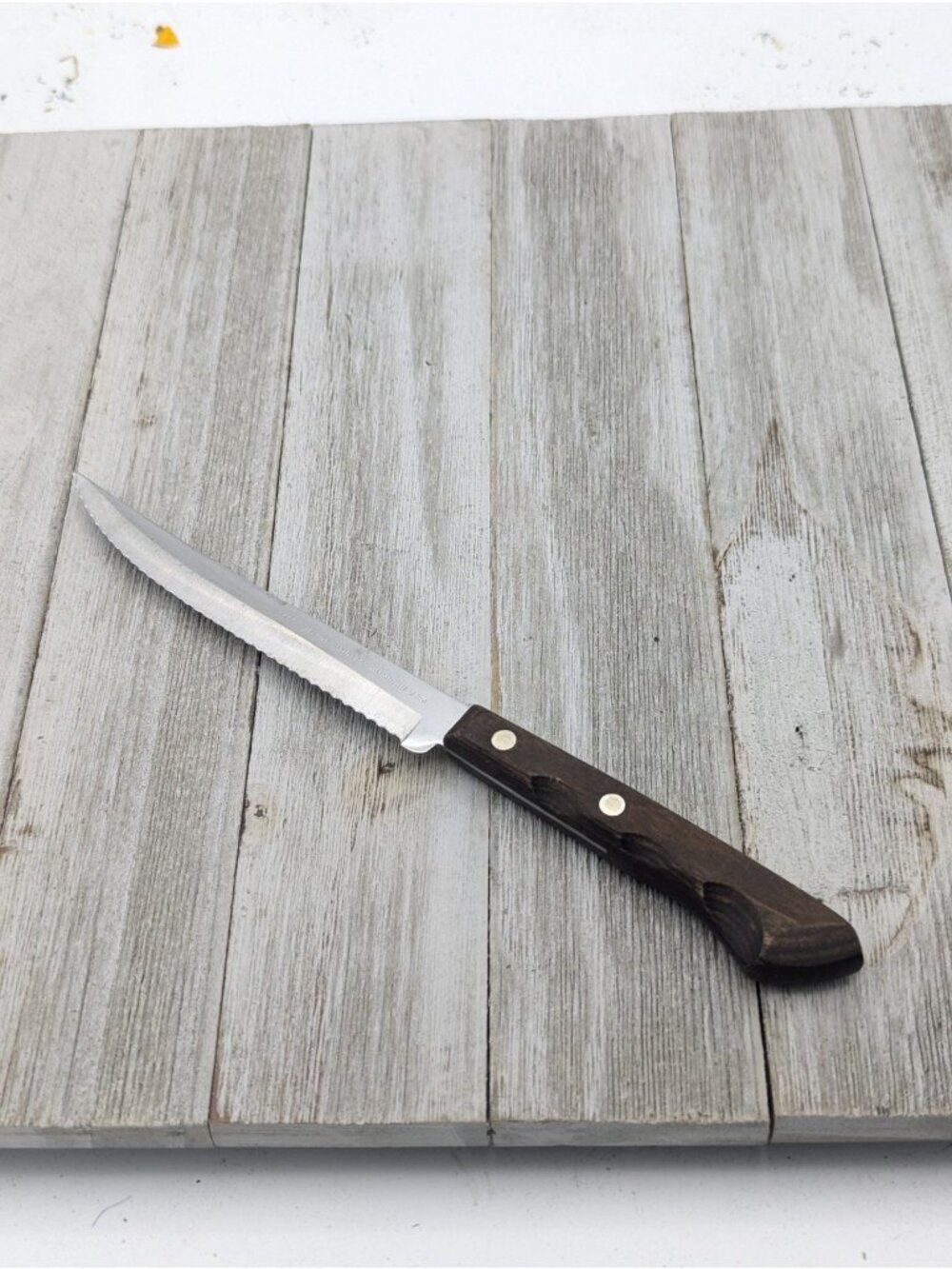 Ekco Flint Stainless Vanadium Kitchen Steak Knife 4-3/4" Blade 8-1/2" Long USA 2